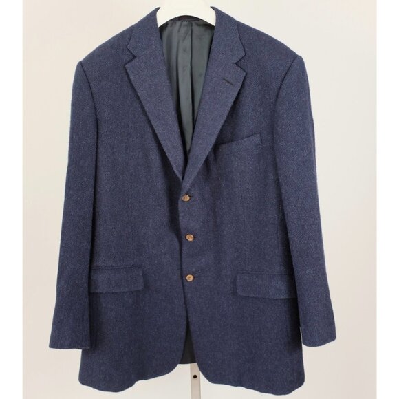 Ralph Lauren Purple Label blazer jacket 46 X Long navy 50% cashmere 50% alpaca